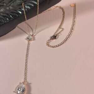 Hespera rose gold drop necklace